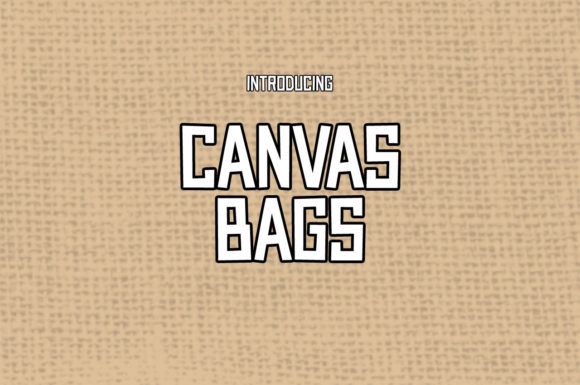 Canvas Bags: A Cheerful Display Font for Editorial Design