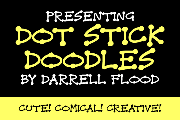 Dot Stick Doodles: A Playful Display Font for Branding