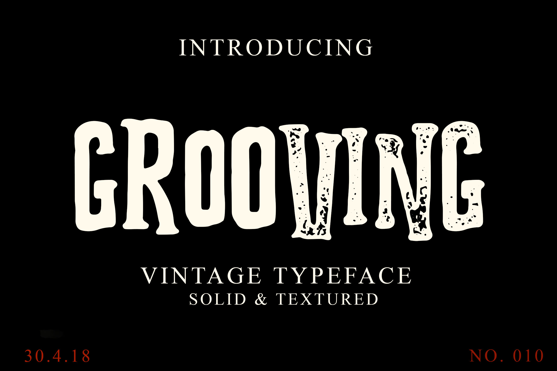 Grooving: A Blocky Vintage Display Font for Crafters