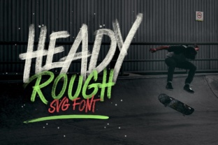 Heady Rough: A Creative Display Font for Makers