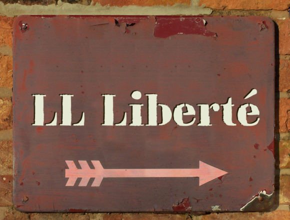 LL Liberte: A Textured Display Font for Branding