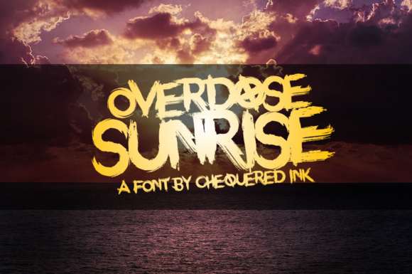Overdose Sunrise: A Bold Display Font for Web Design