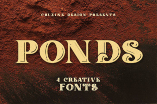 Ponds: A Vintage Display Font for Editorial Design