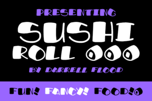 Sushi Roll: A Cute Display Font for Branding